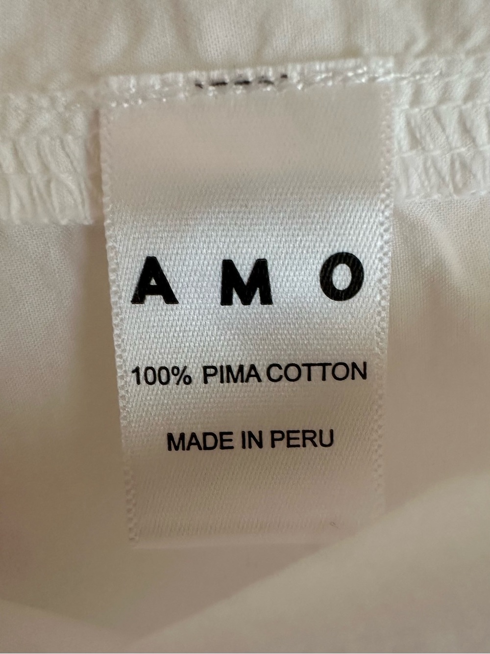 AMO Shirt Button Up Cap Sleeve White Cotton Top Women’s Small Minimalist Classic - Picture 6 of 11